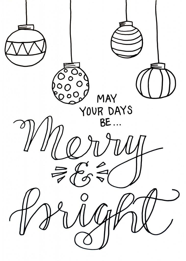 Wish You Merry Christmas Coloring Pages